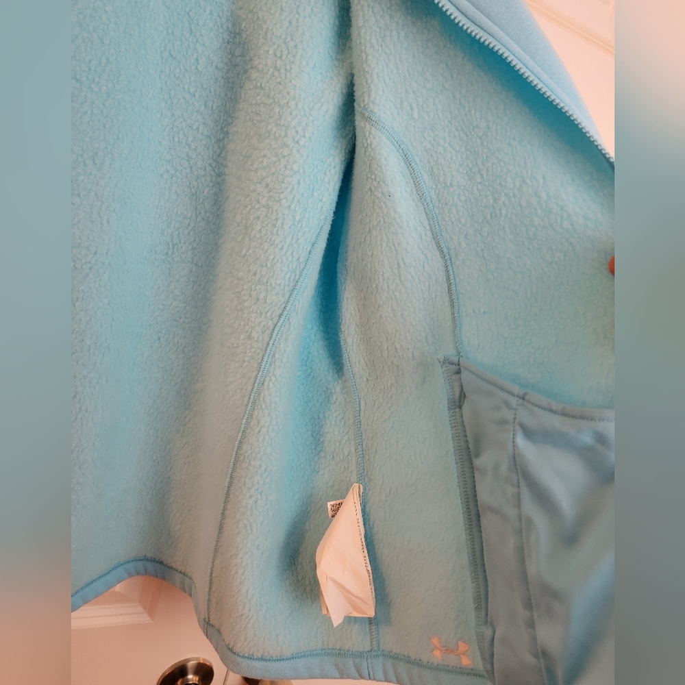 Women’s Under Armour‎ Storm Fitted Fleece Large Light Blue - Picture 8 of 13